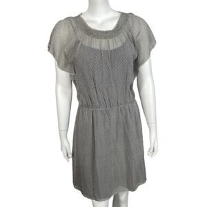 Madewell Silk Dress Medium Daisy Field Mini Flutter Sleeve Ditsy Floral Summer